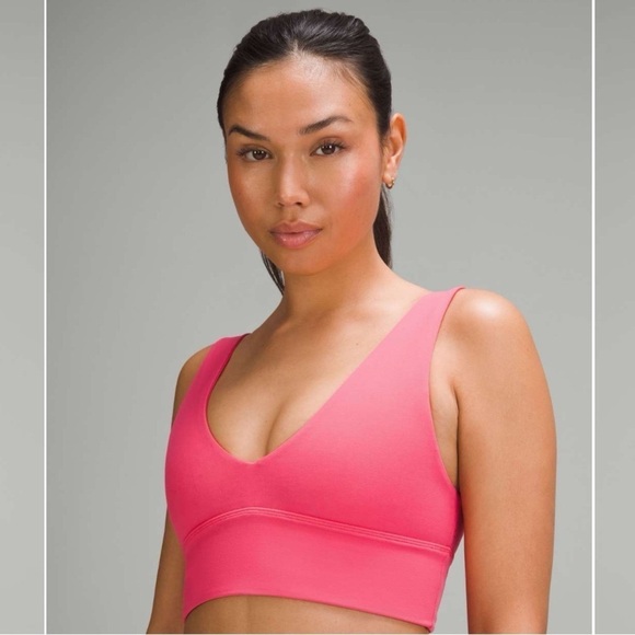 Lululemon Align V-Neck Bra A/B Cup Glazed Pink Size 8 NWT - Picture 2 of 10